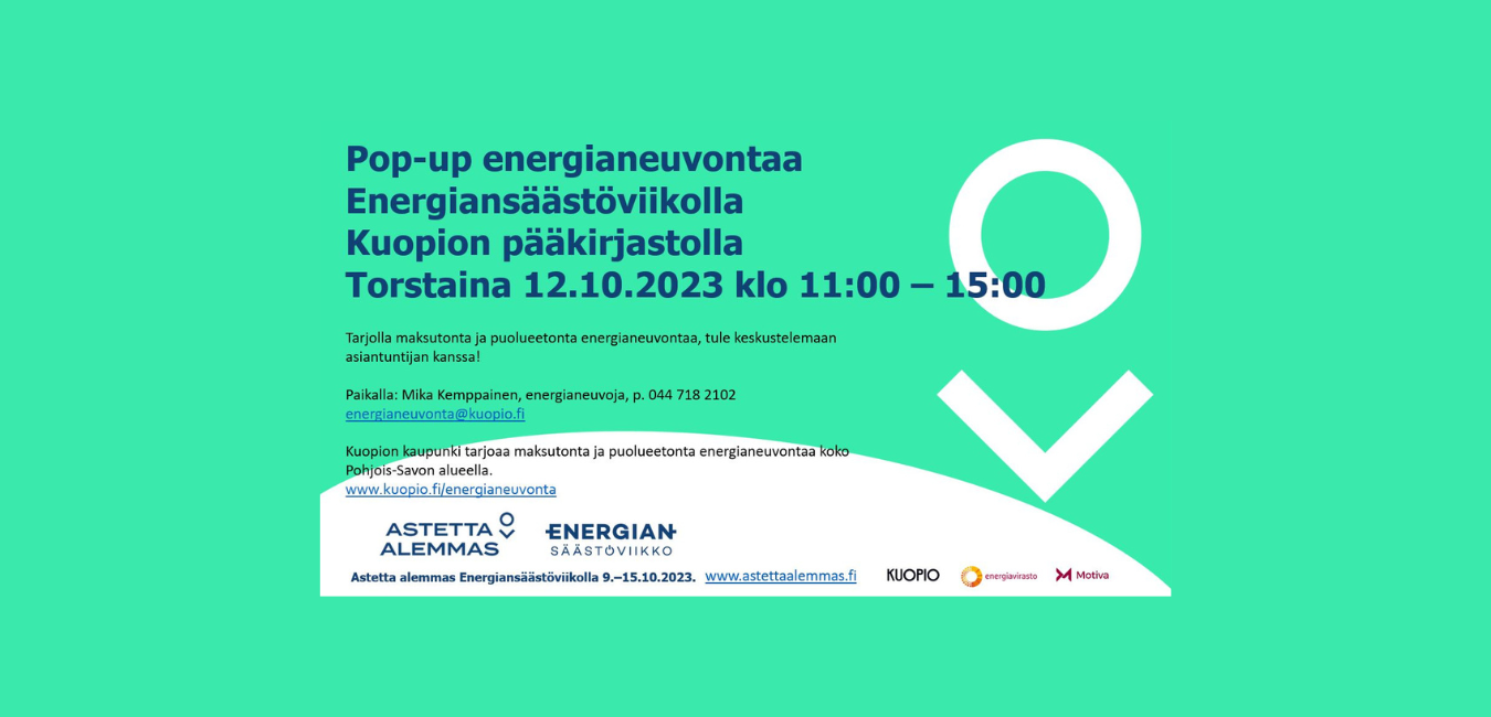 Pop-up energianeuvontaa Kuopion pääkirjastolla