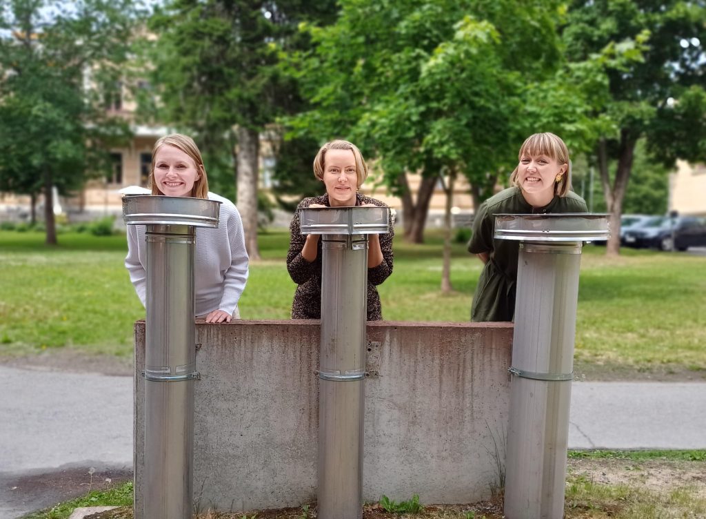 Sitran Tulevaisuusvalta -ohjelmaan valitun Horisontin maalaajat -kokeiluhankkeen ydintiiminä työskentelevät Anna Peltosaari, Sonja Lehtomäki ja Saara Karkulahti.