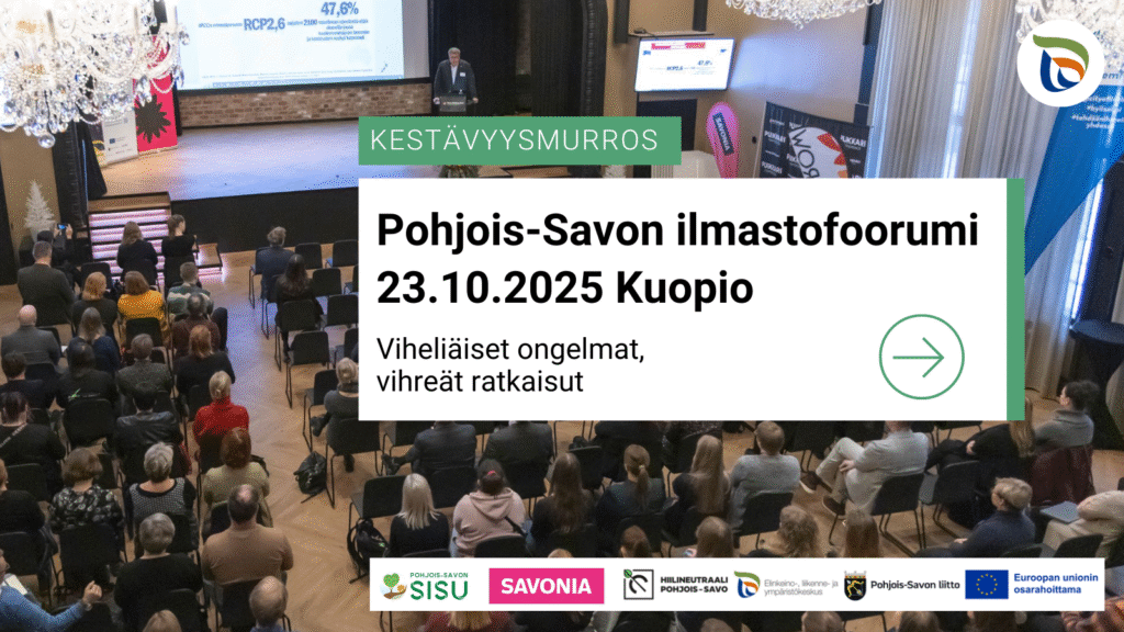 Joukko ihmisiä istuu seminaarisalin penkeillä ja katsoo puhujaa lavalla -kuvituskuva.