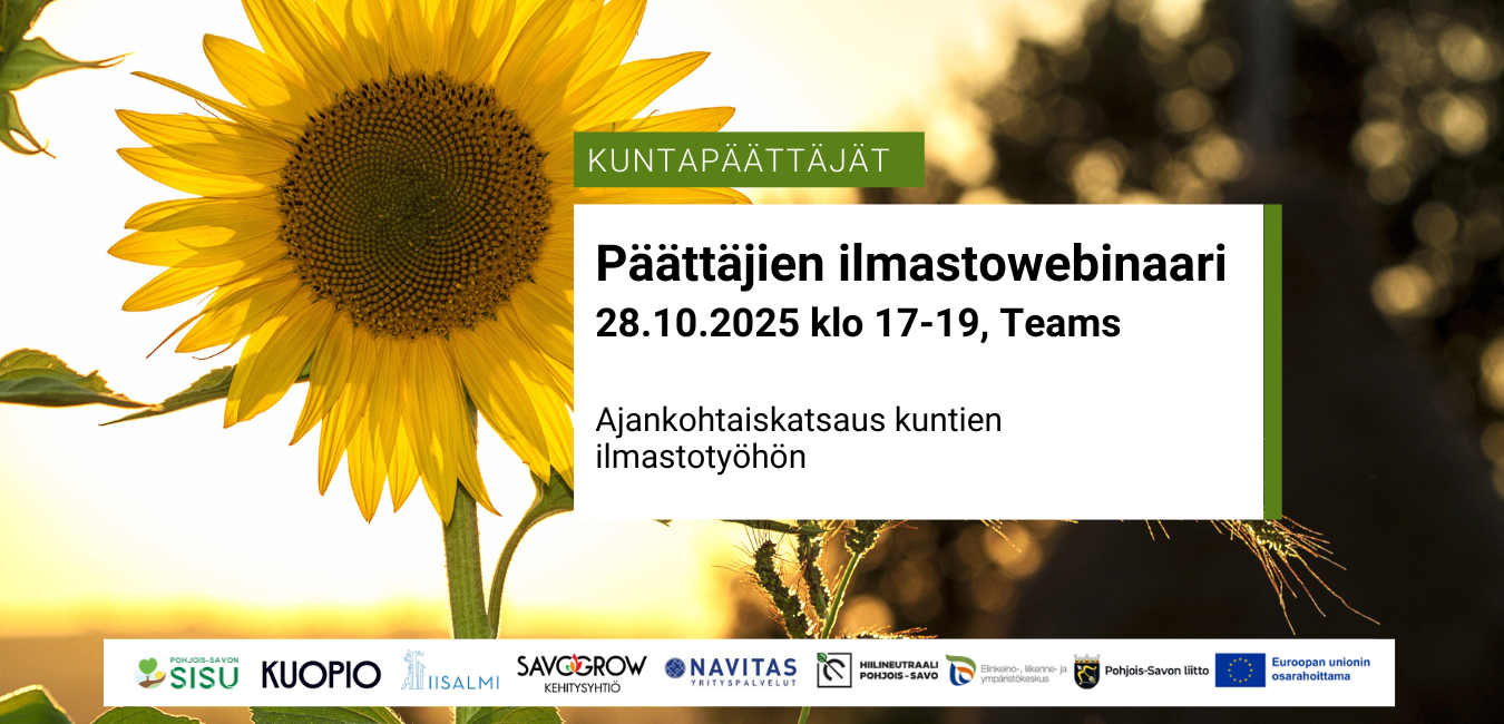 Ilmastowebinaari Pohjois-Savon päättäjille