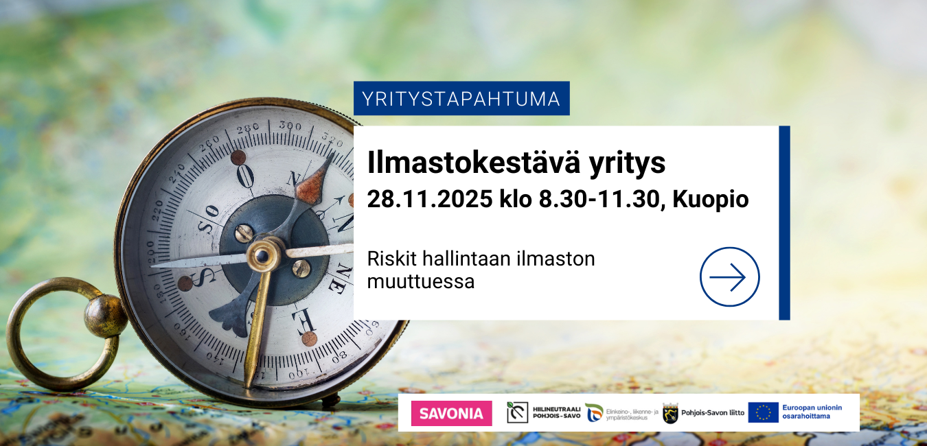 Ilmastokestävä yritys – riskit hallintaan ilmaston muuttuessa, Kuopio