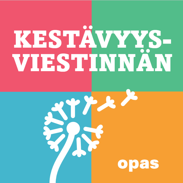 Kuvituskuvassa neljä värillistä suorakulmiota, joiden päällä piirroskuvassa voikukka, josta irtoaa haituvia.