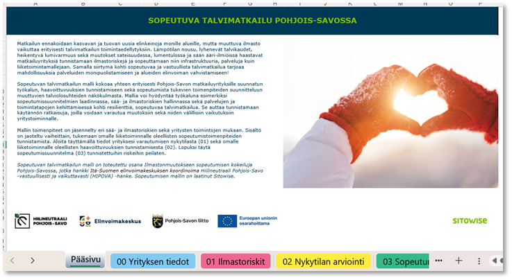 Kuvakaappaus yritysten työkalusta.