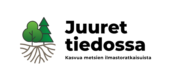 Piirroskuva, jossa ruskanväreissä olevaa puustoa, vesistö ja ruskeaa maata, jonka päällä henkilö seisoo lapio kädessään.