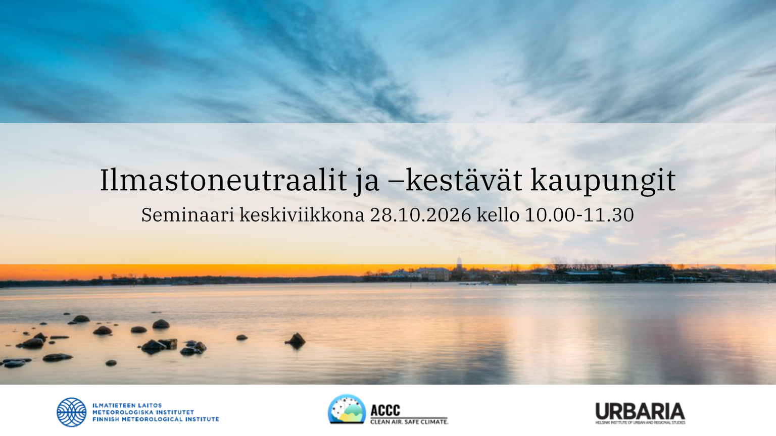 Ilmastoneutraalit ja -kestävät kaupungit